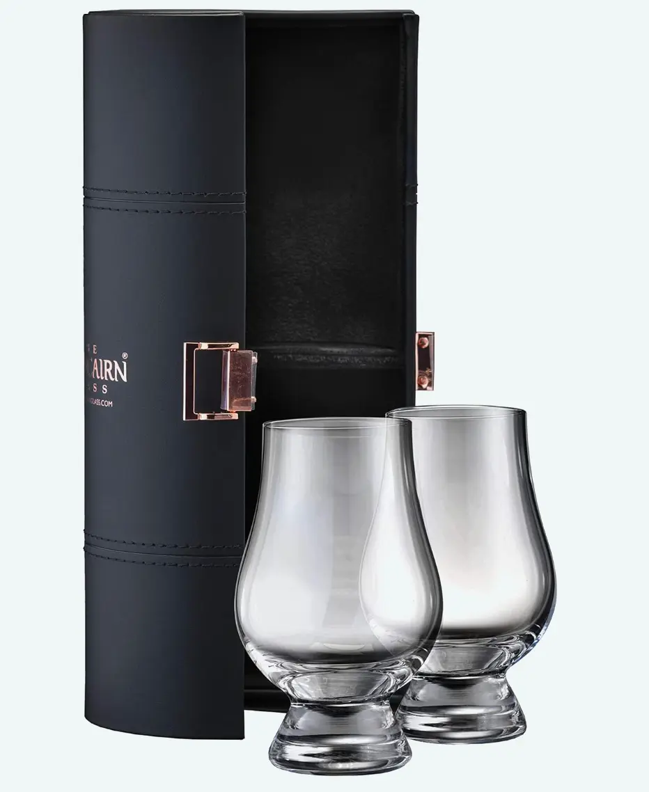 GLENCAIRN Whiskey Glass, Gift Set of 2 in Travel Case